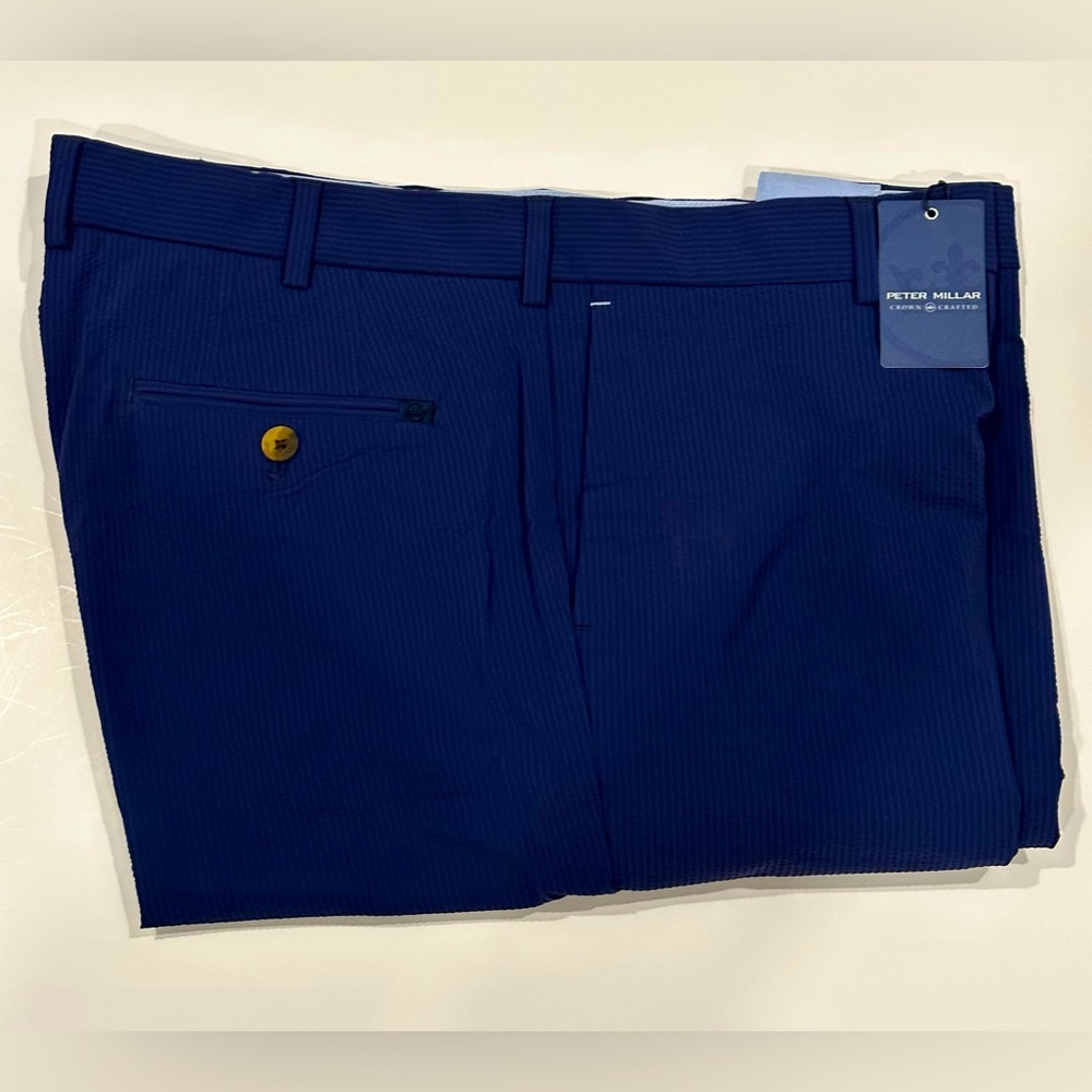 Peter Millar Crown Crafted Men's Matlock Seersucker Short- 38 size